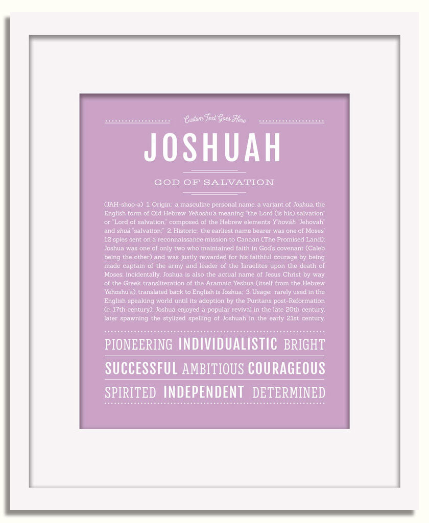 Frame Options | Lilac | White Frame, Matted
