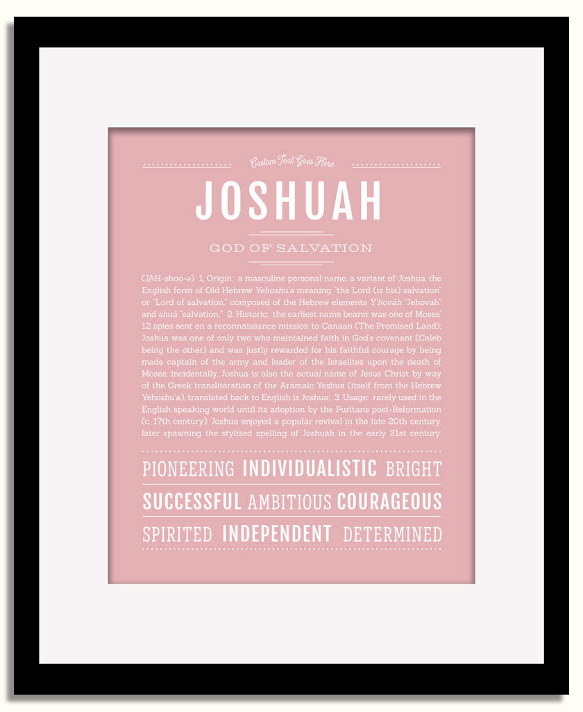 Frame Options | Dusty Rose | Black Frame, Matted