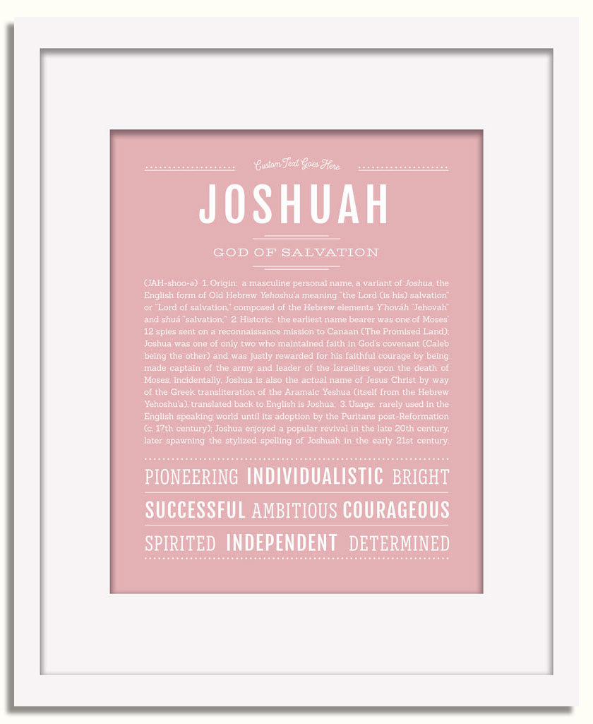 Frame Options | Dusty Rose | White Frame, Matted