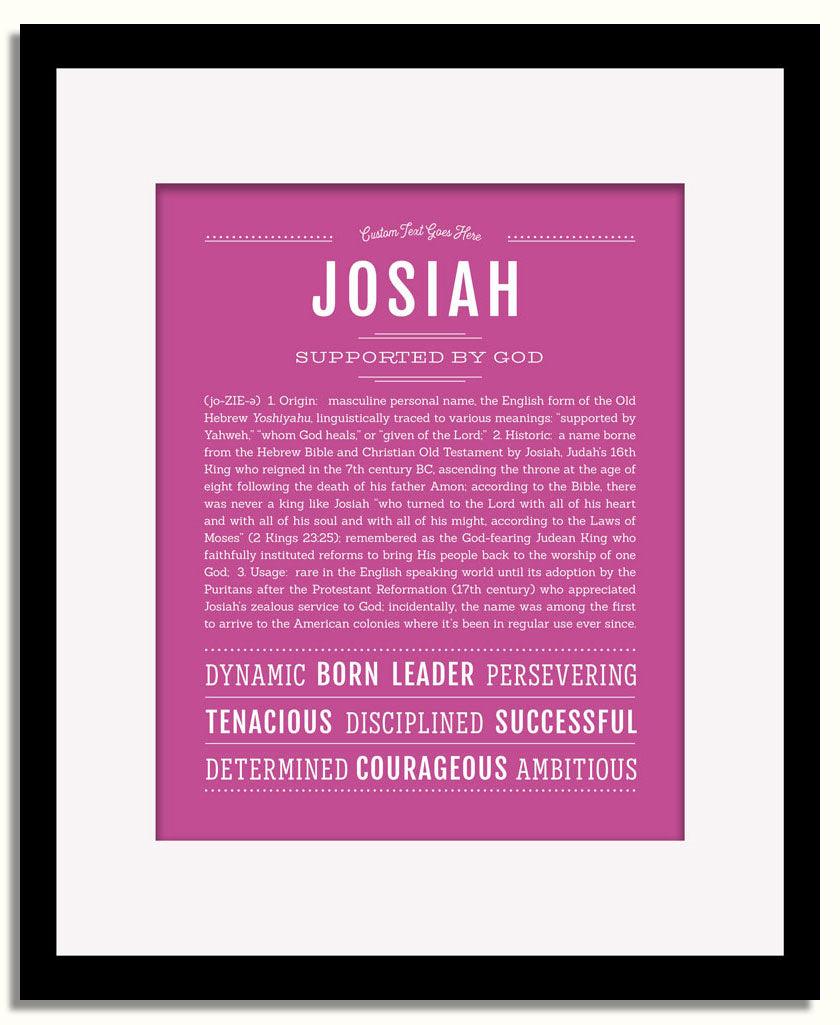 Frame Options | Dark Pink | Black Frame, Matted