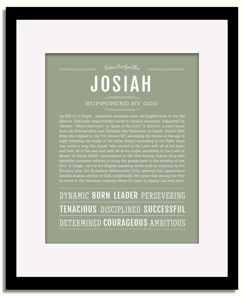 Frame Options | Sage | Black Frame, Matted