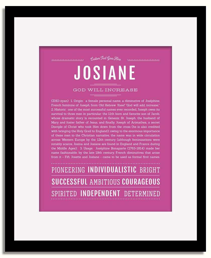 Frame Options | Dark Pink | Black Frame, Matted