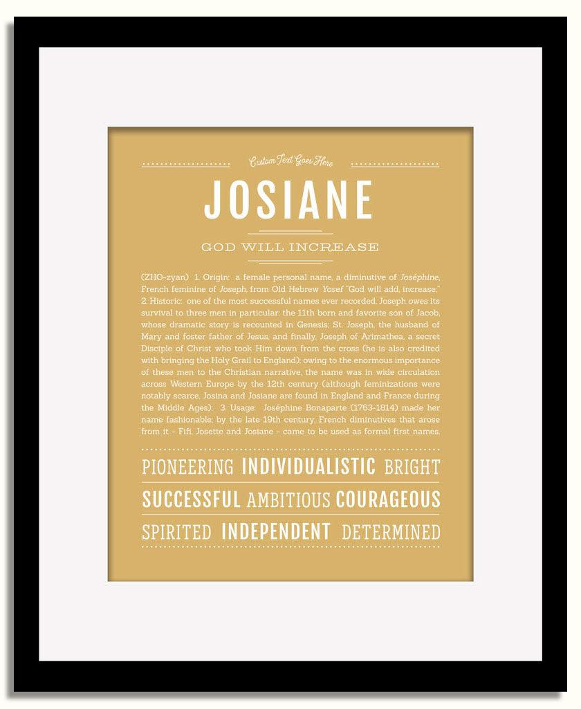 Frame Options | Matte Gold | Black Frame, Matted