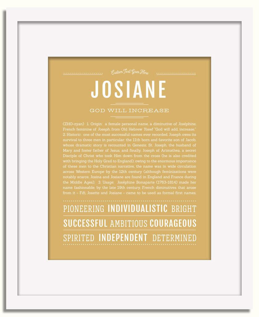 Frame Options | Matte Gold | White Frame, Matted