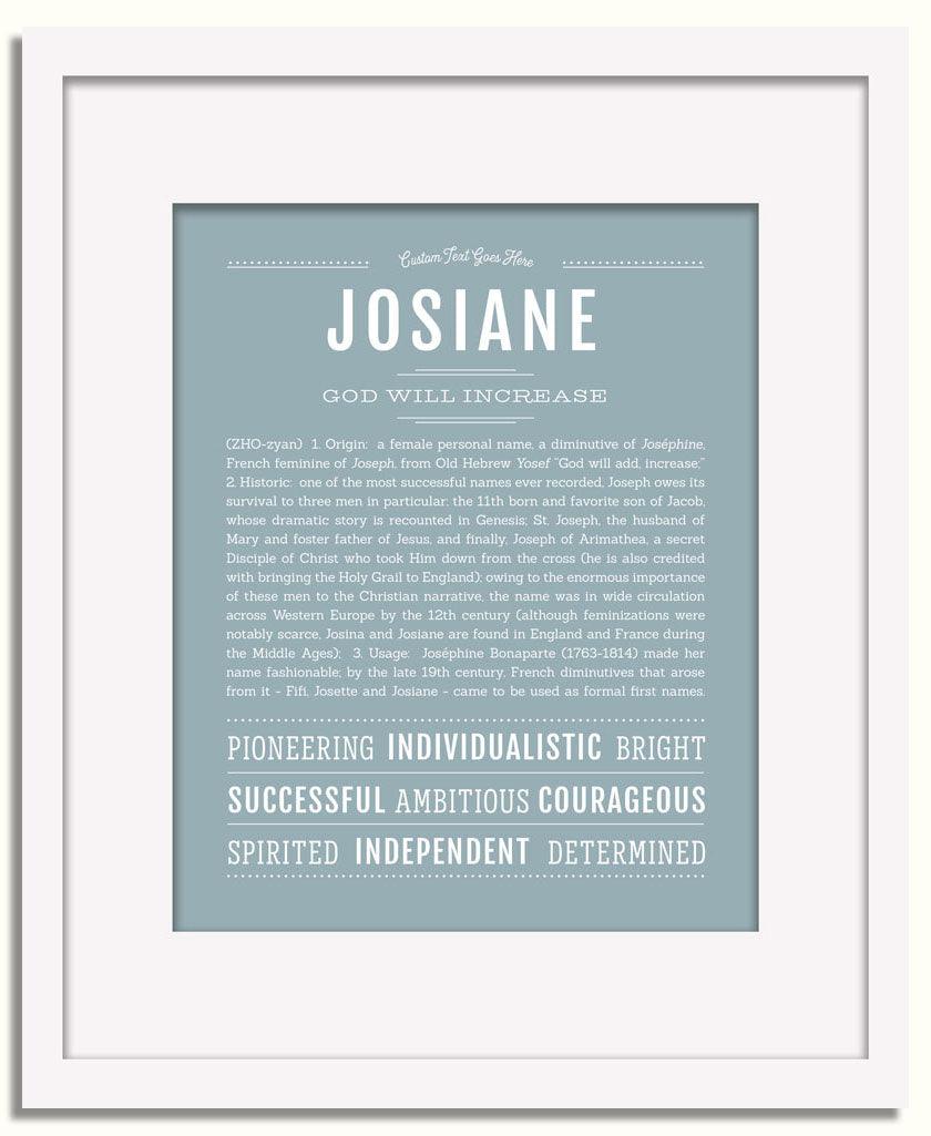 Frame Options | Powder Blue | White Frame, Matted