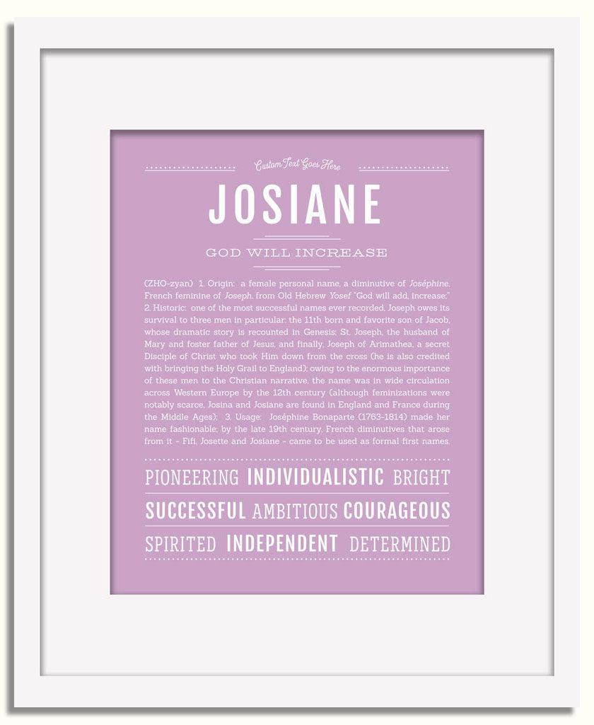 Frame Options | Lilac | White Frame, Matted