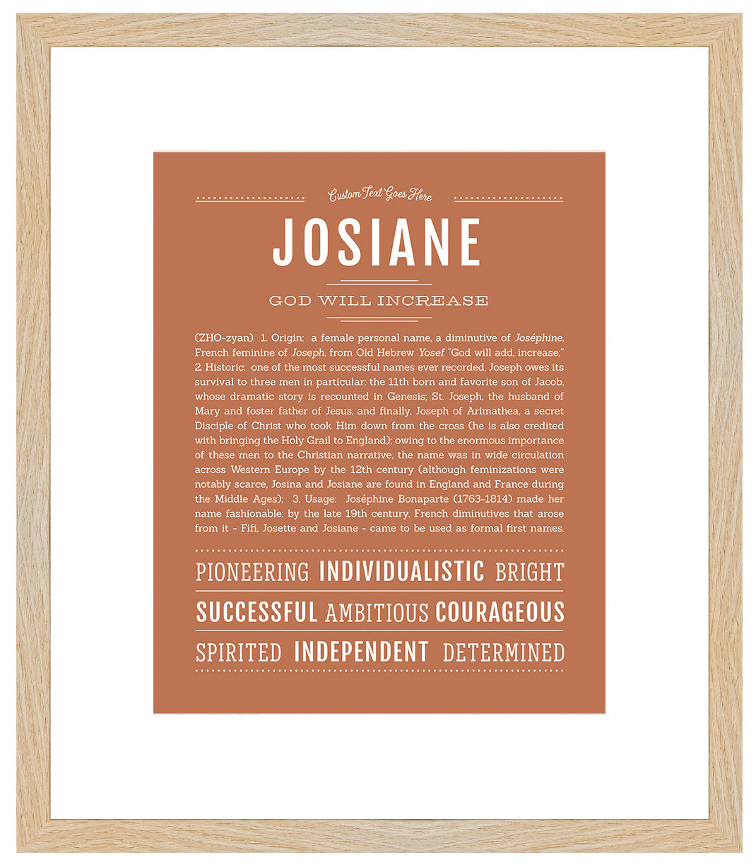 Josiane | Name Art Print