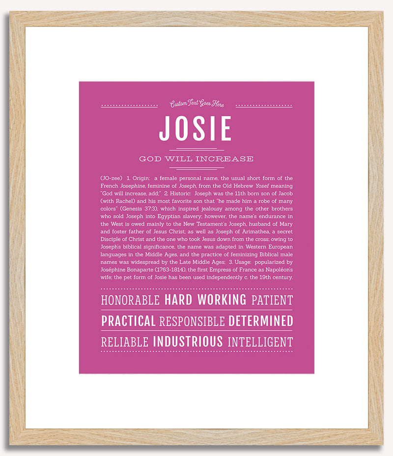 Josie | Name Art Print