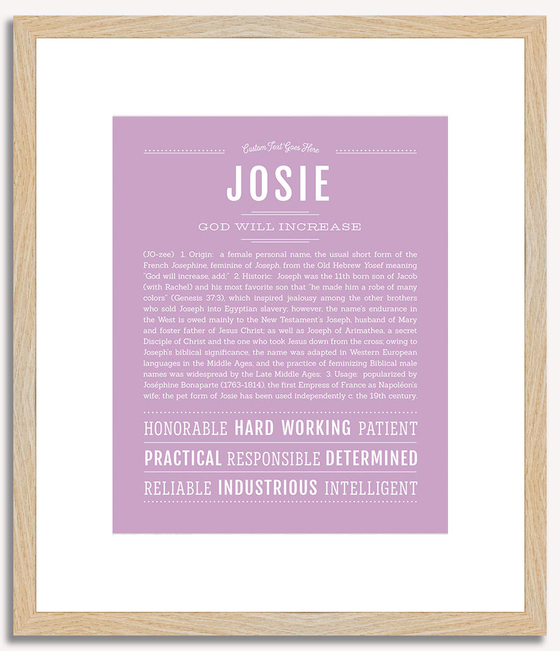 Josie | Name Art Print