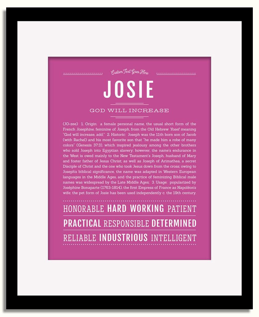 Frame Options | Dark Pink | Black Frame, Matted