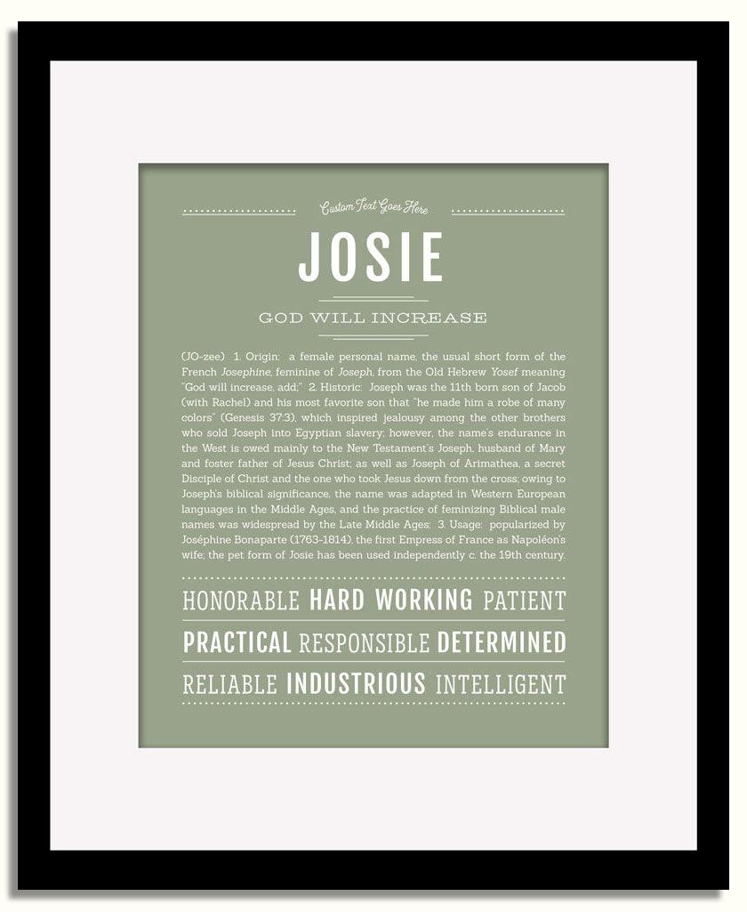 Frame Options | Sage | Black Frame, Matted