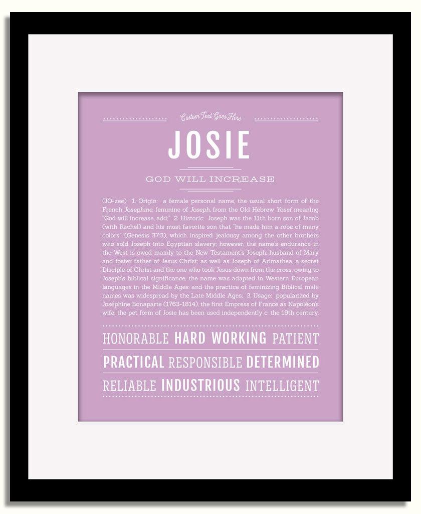 Frame Options | Lilac | Black Frame, Matted