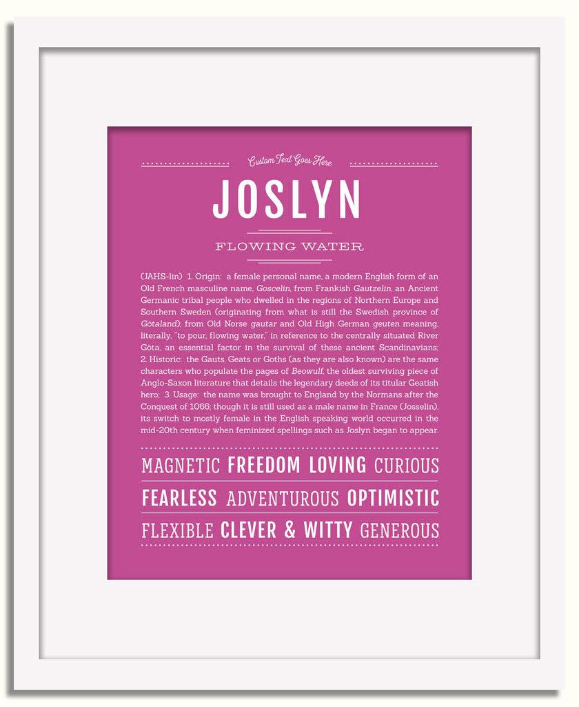 Frame Options | Dark Pink | White Frame, Matted