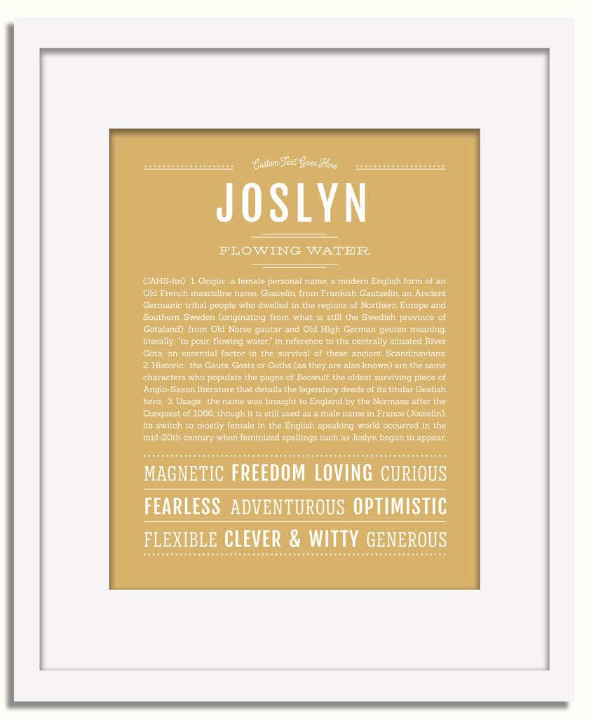 Frame Options | Matte Gold | White Frame, Matted