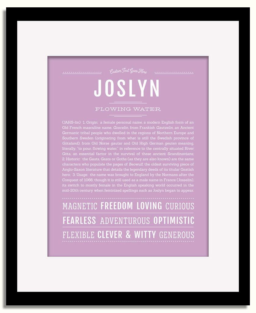 Frame Options | Lilac | Black Frame, Matted