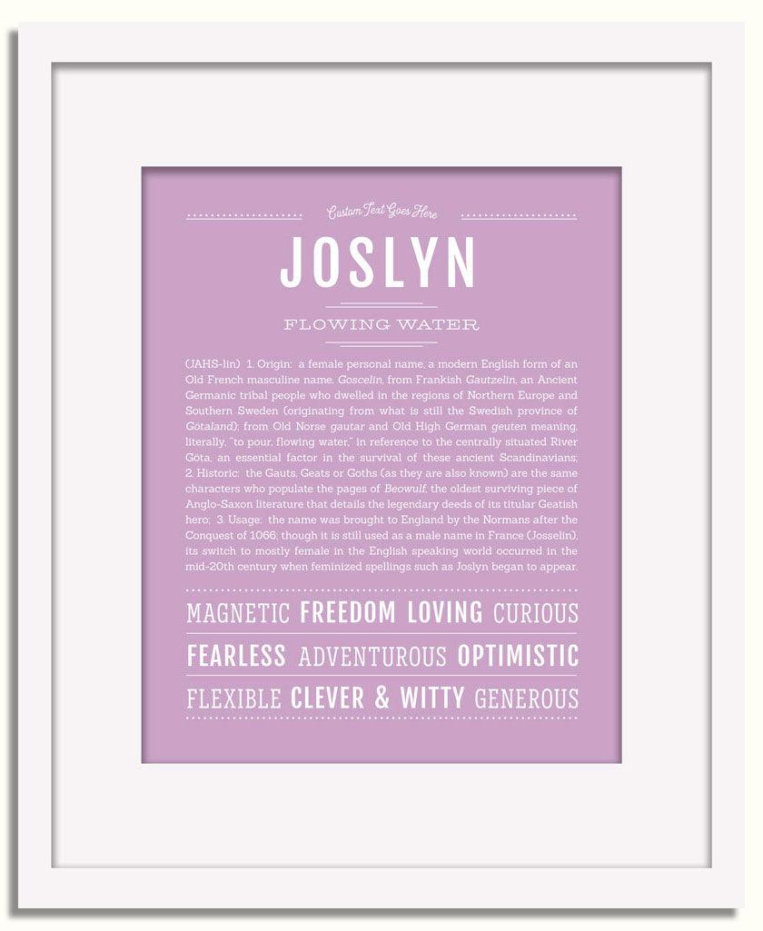 Frame Options | Lilac | White Frame, Matted