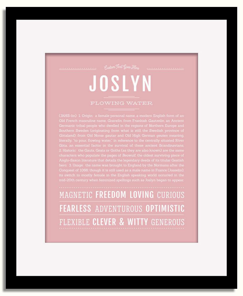 Frame Options | Dusty Rose | Black Frame, Matted