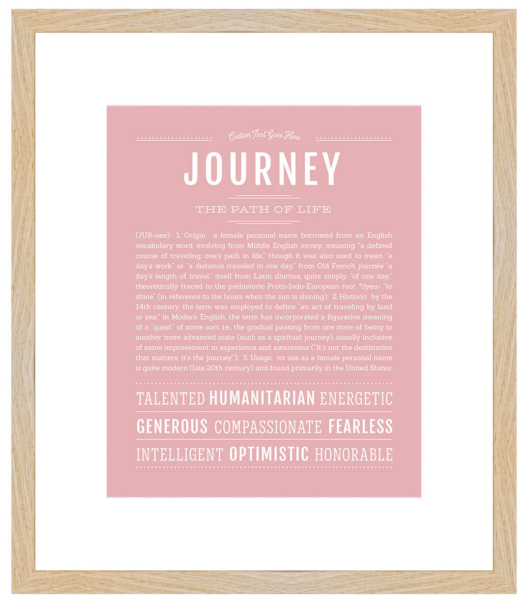 Journey | Name Art Print