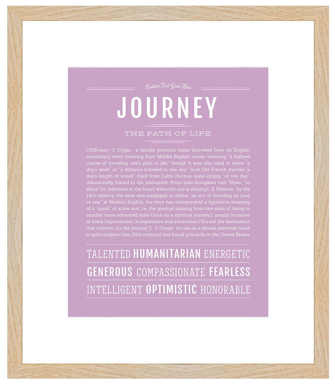 Journey | Name Art Print