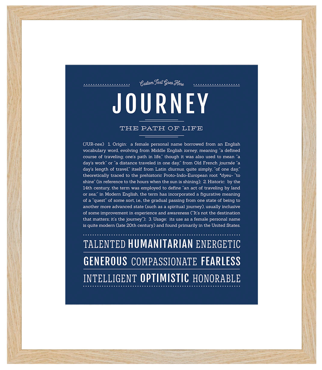 Journey | Name Art Print