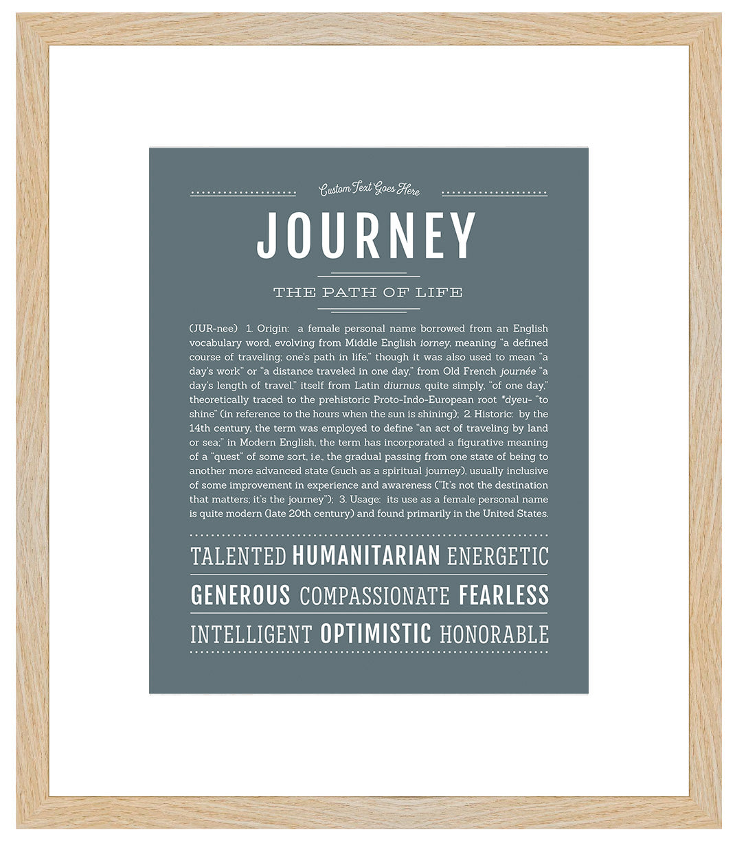 Journey | Name Art Print