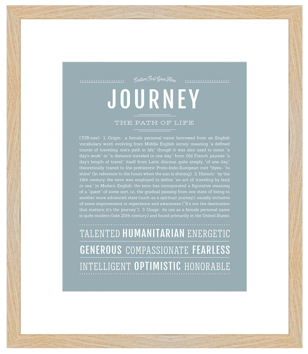 Journey | Name Art Print