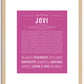 Jovi | Name Art Print