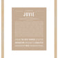 Jovie | Name Art Print