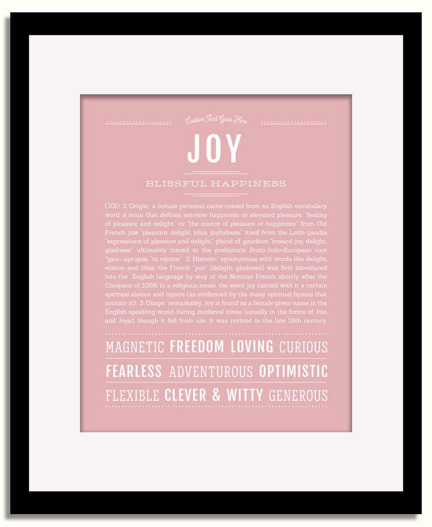 Frame Options | Dusty Rose | Black Frame, Matted