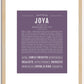 Joya | Name Art Print