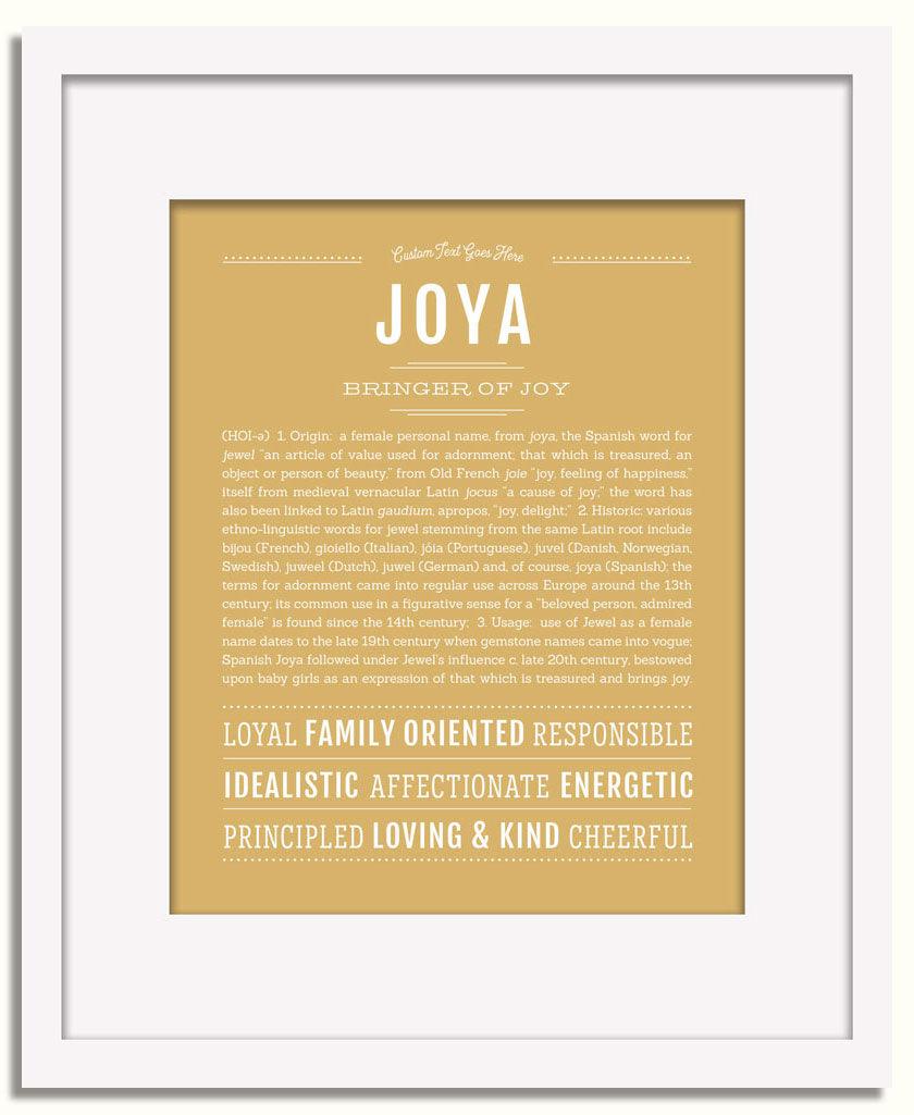 Frame Options | Matte Gold | White Frame, Matted