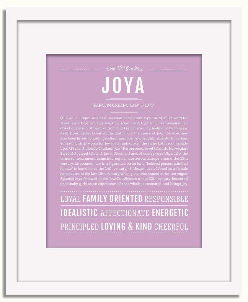 Joya Personalized Name Meaning Art Prints – Name Stories