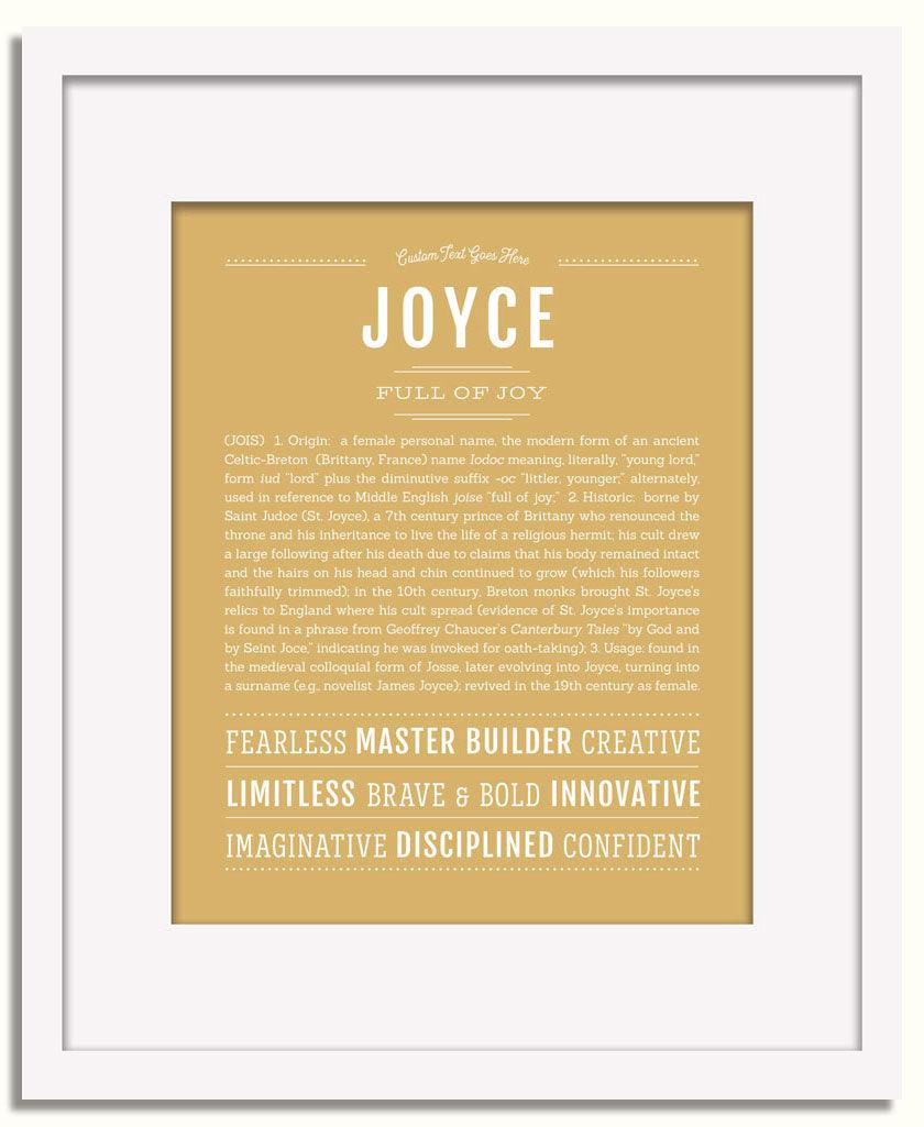 Frame Options | Matte Gold | White Frame, Matted