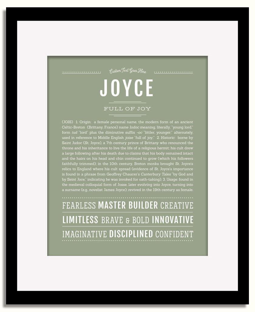 Frame Options | Sage | Black Frame, Matted