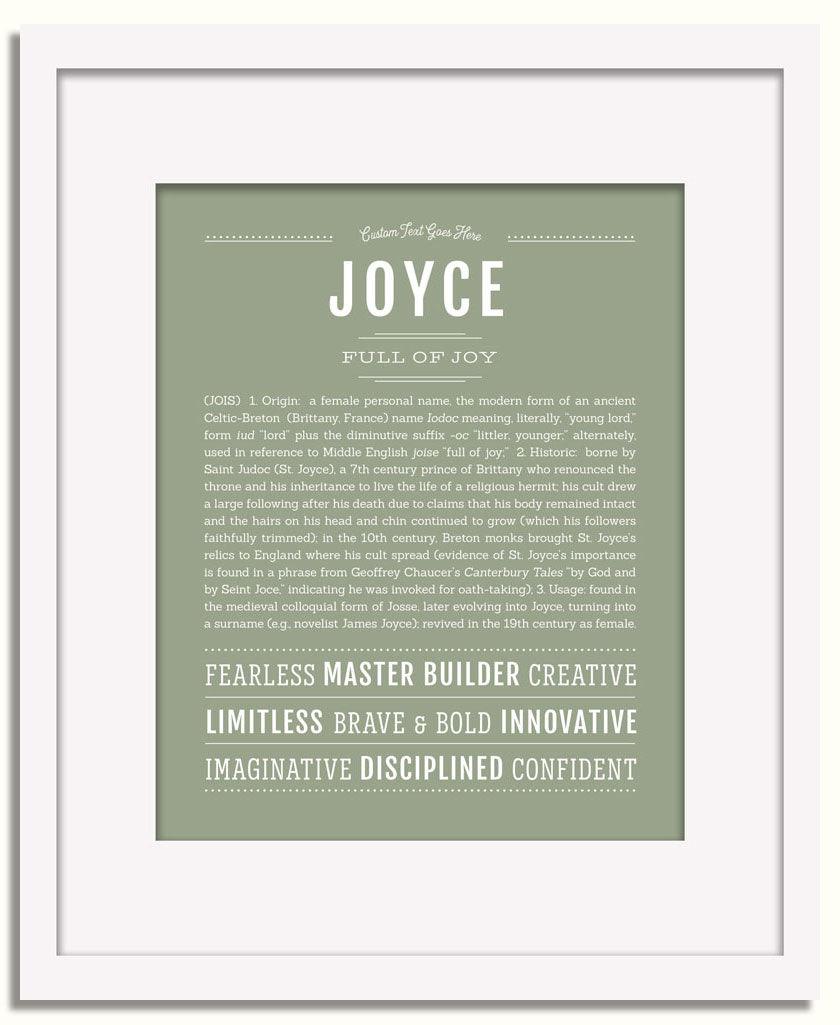 Frame Options | Sage | White Frame, Matted