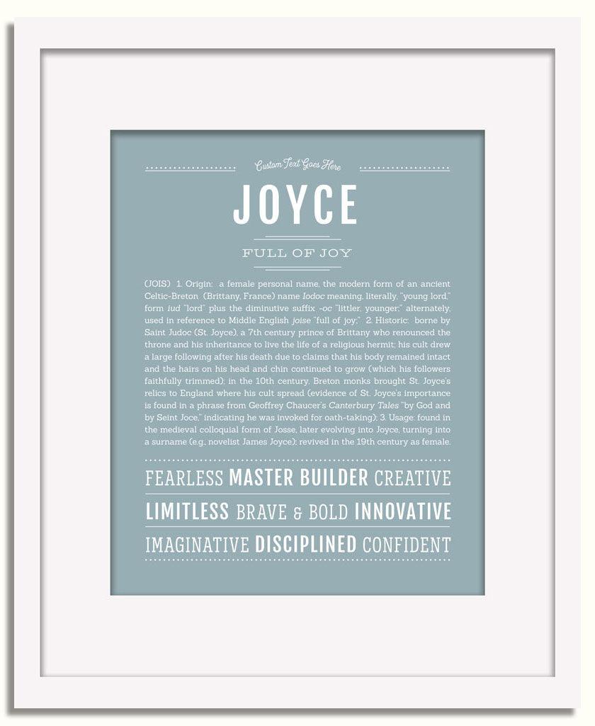 Frame Options | Powder Blue | White Frame, Matted