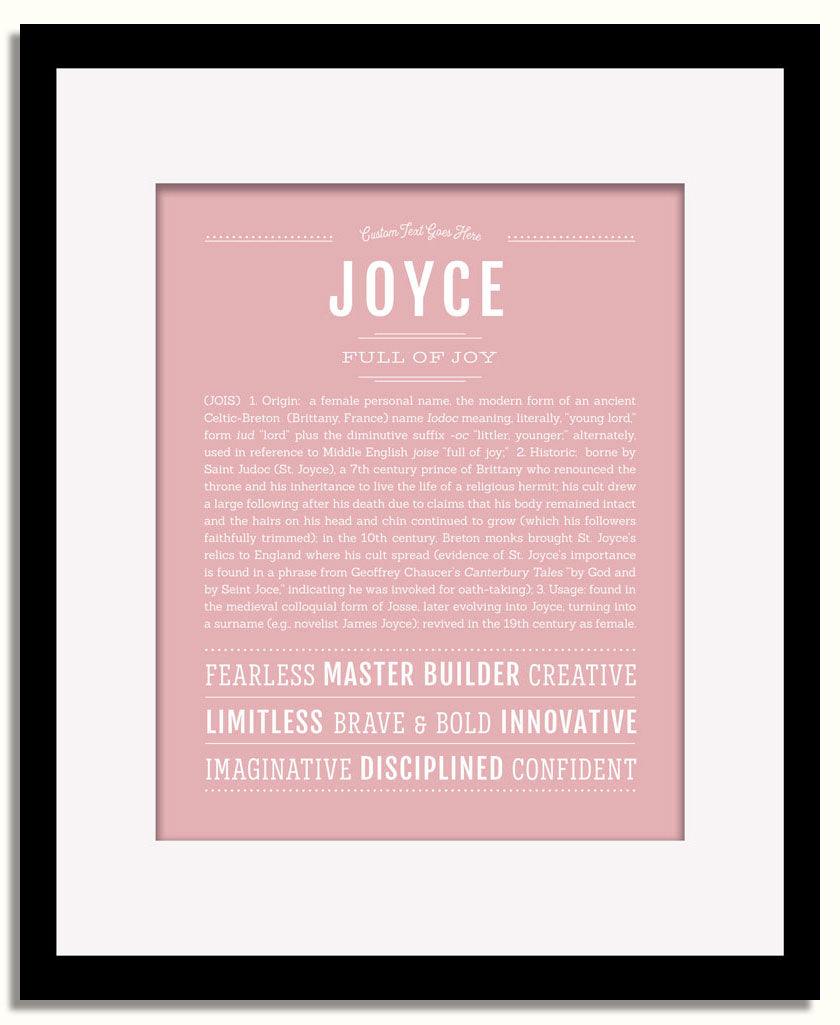 Frame Options | Dusty Rose | Black Frame, Matted