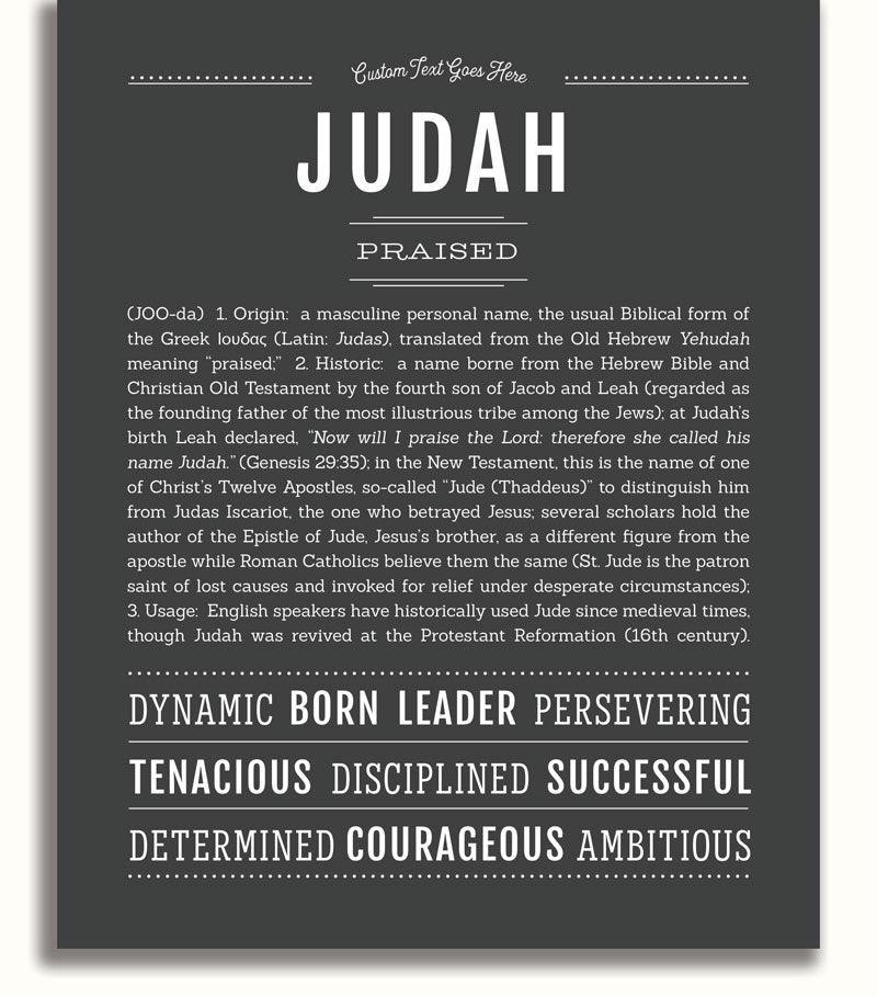 Judah | Name Art Print – Name Stories