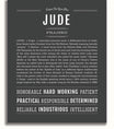 Jude Name Lettering Jude | Name Art Print – Name Stories
