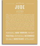 Jude Name Lettering Jude Personalized Name Meaning Art Prints – Name Stories