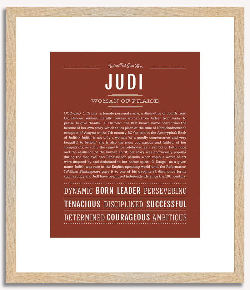 Judi | Name Art Print