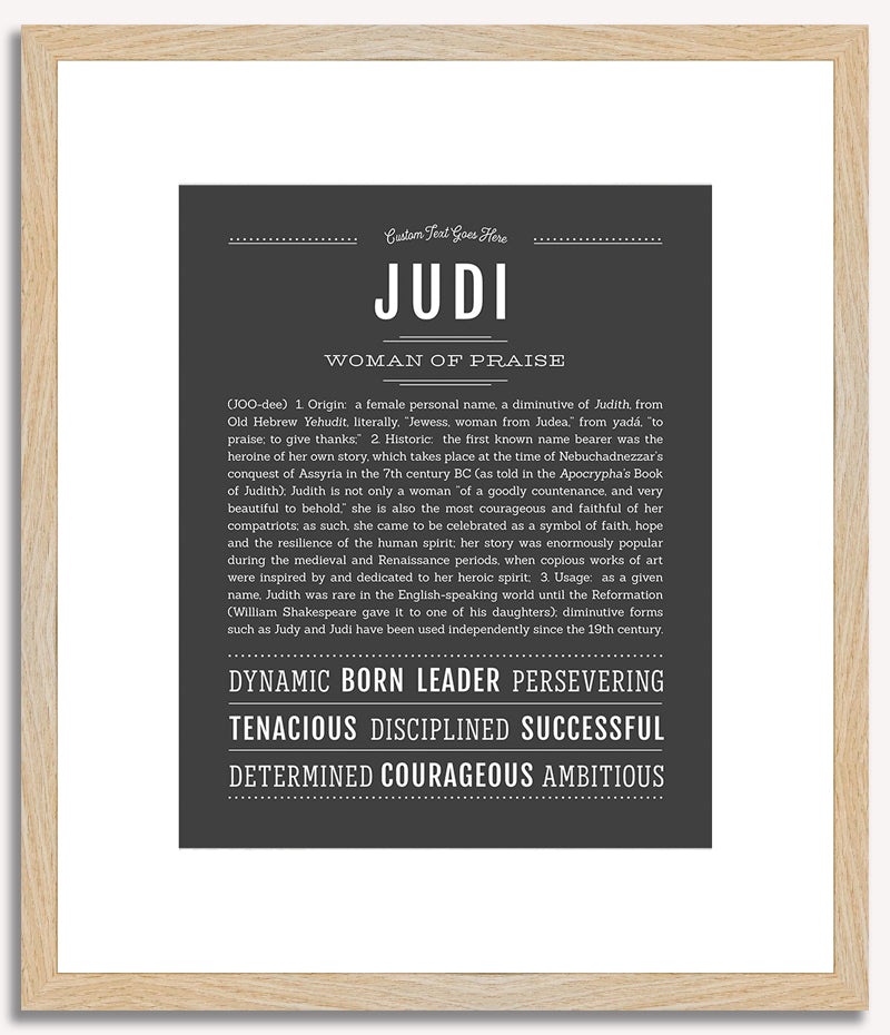 Judi | Name Art Print