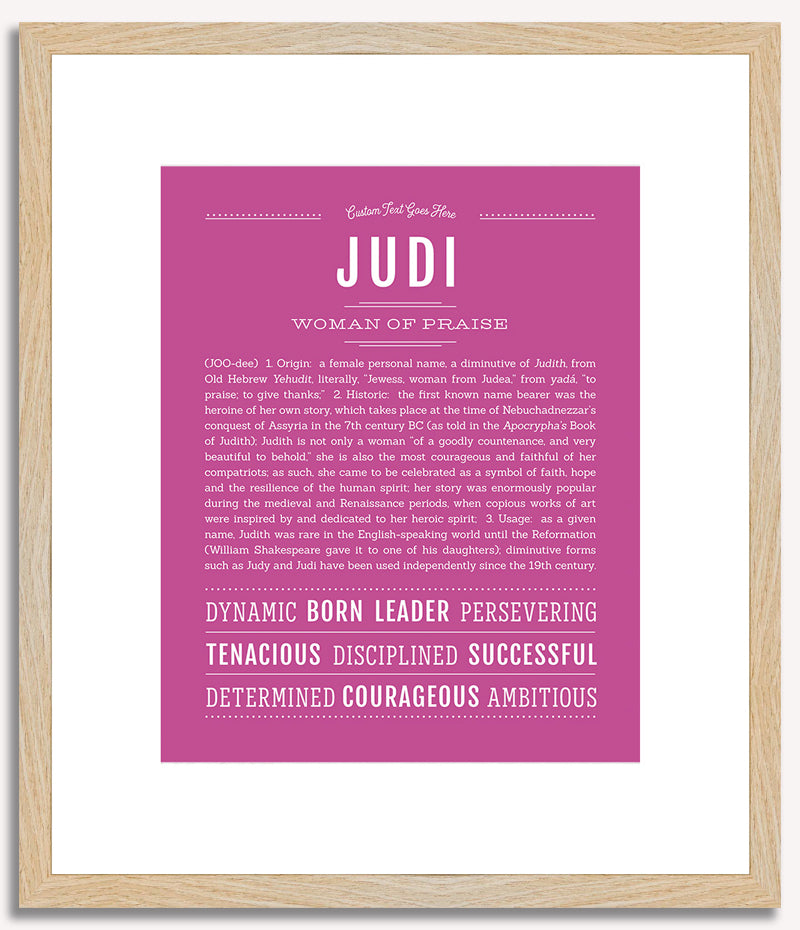 Judi | Name Art Print