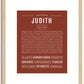 Judith | Name Art Print