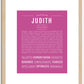 Judith | Name Art Print