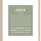 Judith | Name Art Print