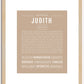 Judith | Name Art Print