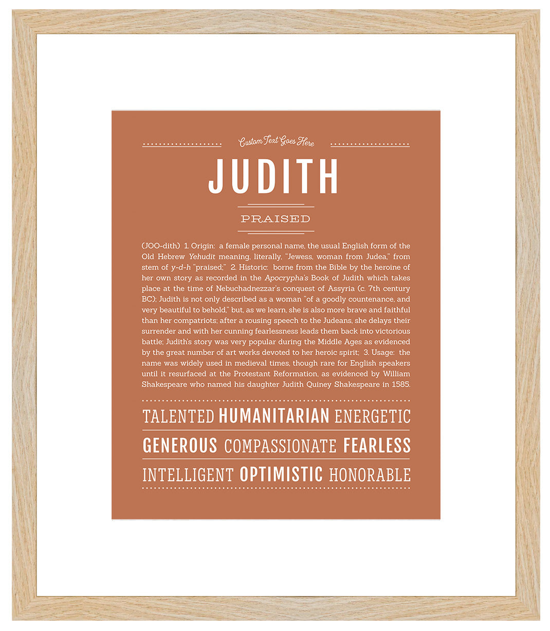 Judith | Name Art Print