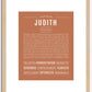 Judith | Name Art Print