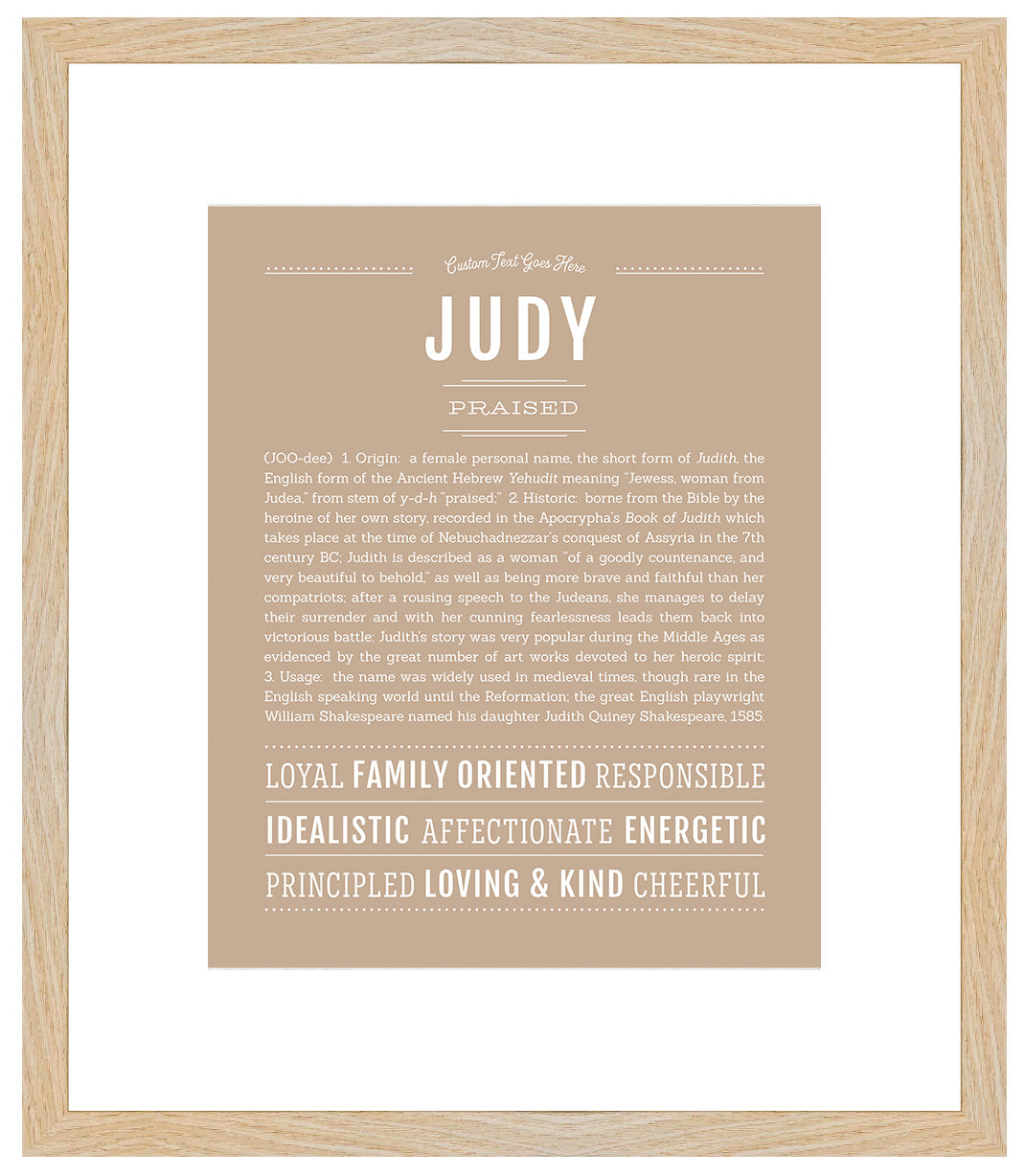 Judy | Name Art Print